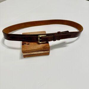 Classic Vintage Brown Leather Belt